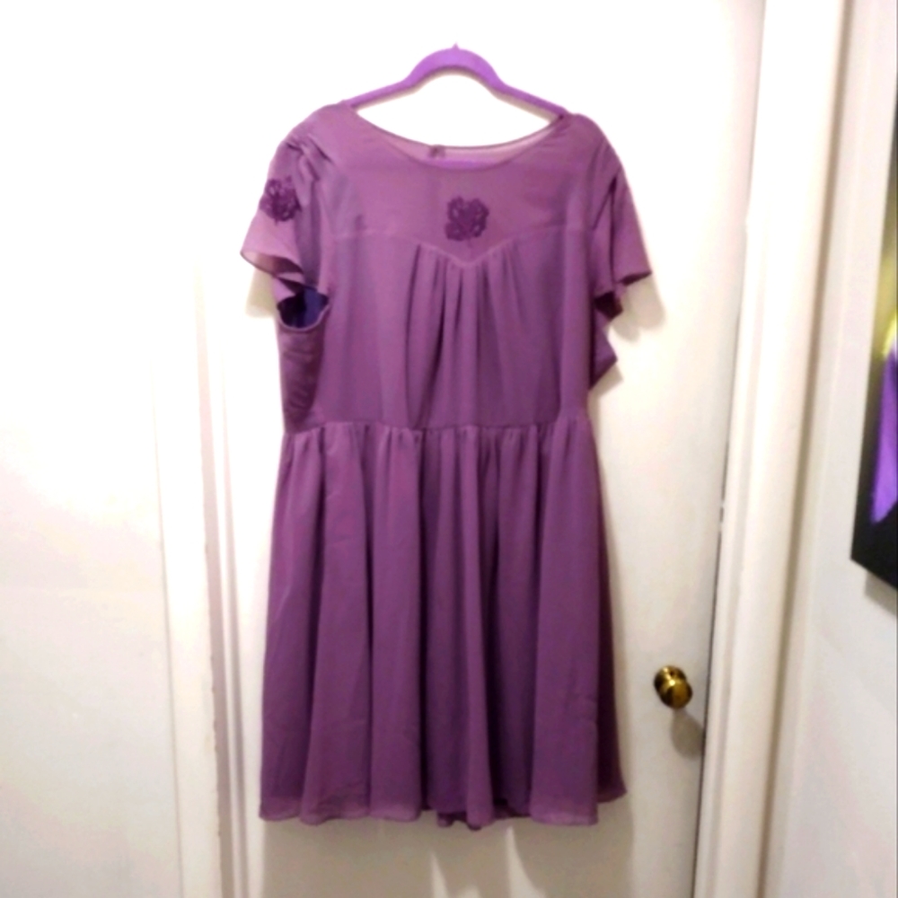 Vintage-Inspired "Rose" Chiffon Dress